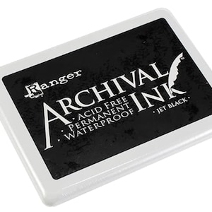 Almohadilla de tinta de archivo Jet Black, ideal para imprimir sobre tela