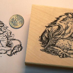 P11 Lion and lamb rubber stamp