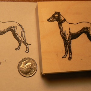 Tampon en caoutchouc chien lévrier P51