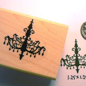 P32 Miniature Chandelier rubber stamp WM