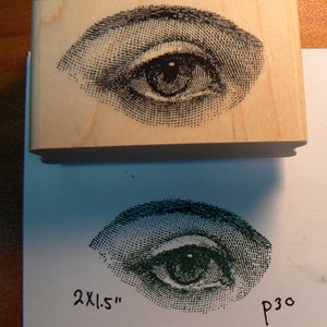 Eye rubber stamp, victorian style WM P30