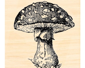 Mushroom rubber stamp P129