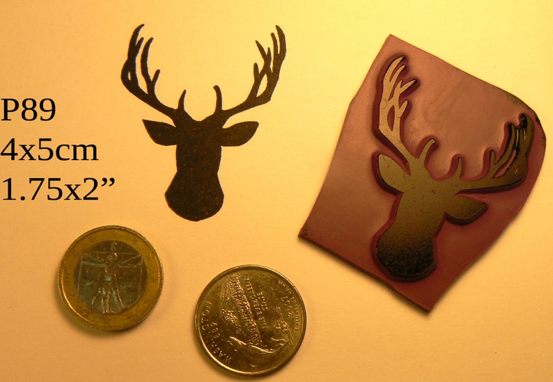 antlers rubber stamp P89 Stag
