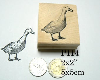 P114   Goose rubber stamp