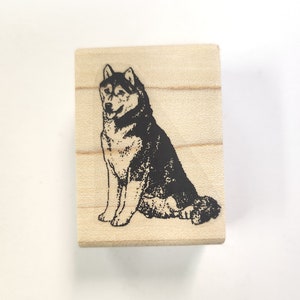 Tampon en caoutchouc chien husky sibérien WM P29