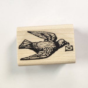 Miniatur Taube,Tauben mit Botschaft Stempel WM P12