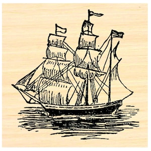 P41 Vintage ship rubber stamp WM