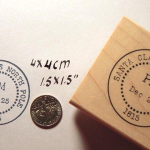 P27 Santa Claus North Pole rubber stamp
