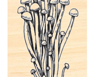 Mushrooms rubber stamp P129