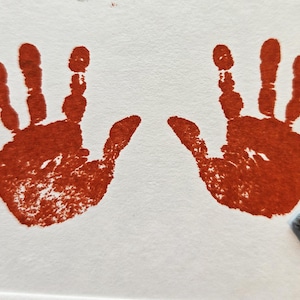 Kinderhandafdrukken rubberen stempels - 2 stempels