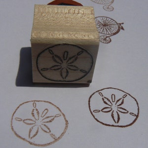 Miniature seadollar rubber stamp Wm P24 image 1