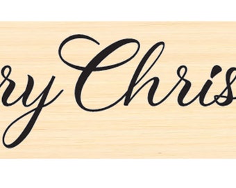 P141 Merry Christmas rubber stamp