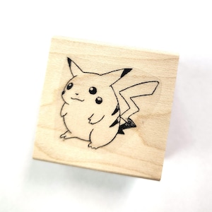 P137 Pikachu anime rubber stamp