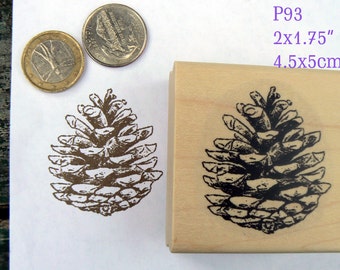 P93 Pine-cone rubber stamp