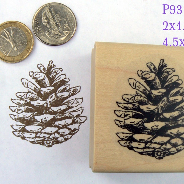 P93 Dennenappel-rubberstempel