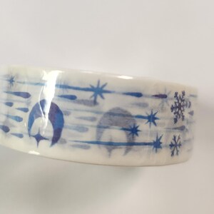 Fita Washi 10 metros celestial - cósmica - flocos de neve