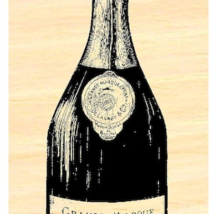 Sektflasche im Vintage Stil Stempel Wm P31