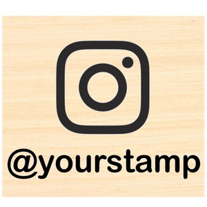 Seu carimbo personalizado - Ótimo para cartões de visita ou embalagens - Social Media Stamp