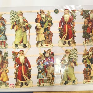 Troqueles de papel de Papá Noel: papel alemán troquelado con relieve 7313