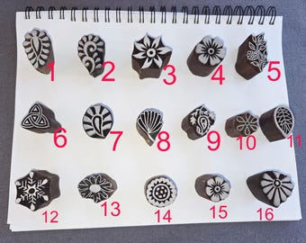 Indian Rosewood carved stamps - Pick a style! They arrived! Small ones