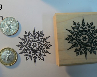 P99 Large snowflake rubber stamp