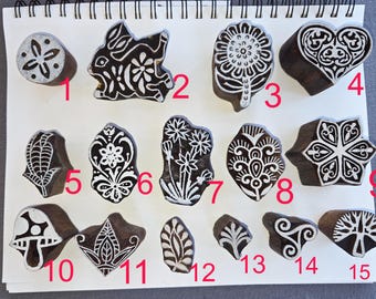 Indian Rosewood carved stamps - Pick a style! They arrived!
