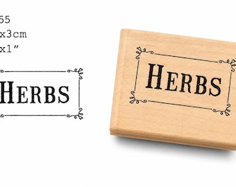 Herbs rubber stamp WM P55