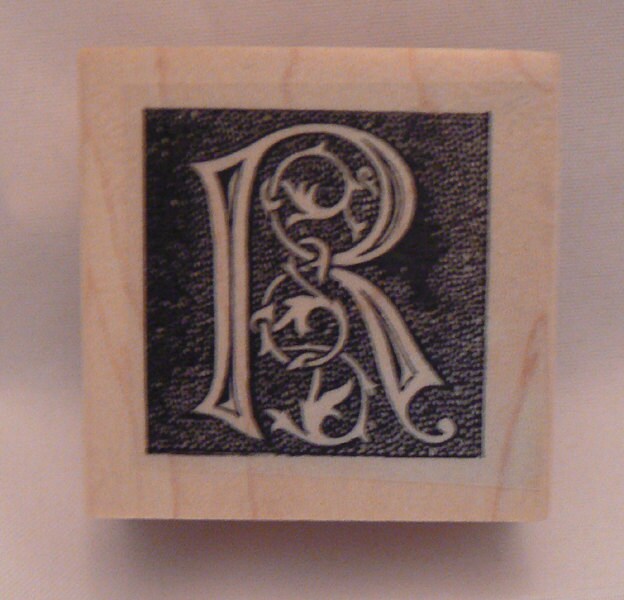 Stamp Letter R P41 Letter R With Pinecones Decoration Rubber Stamp - Etsy