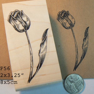 P56 tulp bloem rubber stempel