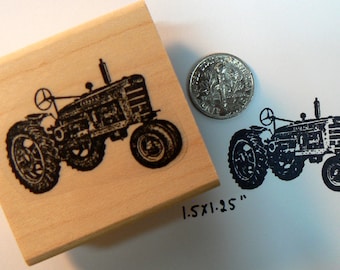 P32 Miniature tractor rubber stamp.