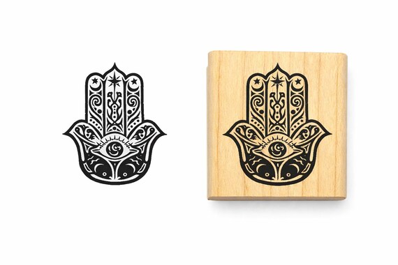 P63 Hand Hamsa rubber stamp