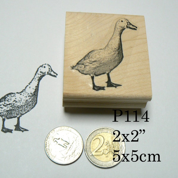 P114   Goose rubber stamp