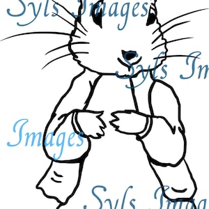 Peter Rabbit - Easy -instant digital download - SVG and Jpeg - pattern- laser cutting