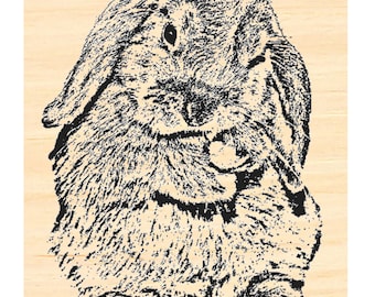 P128 Bunny -Rabbit- rubber stamp