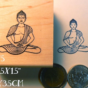 P75 Buddha rubber stamp