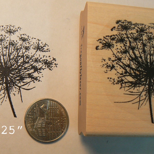 P57 Queen Ann's lace flower rubber stamp