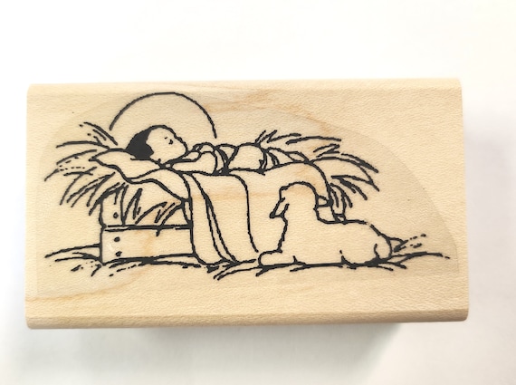 Baby Jesus rubber stamp WM P18