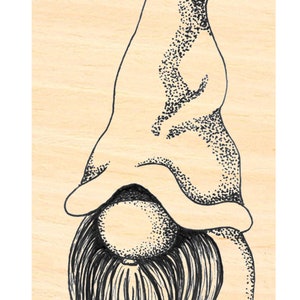 P124 Small Gnome- Tomte- Svensk rubber stamp