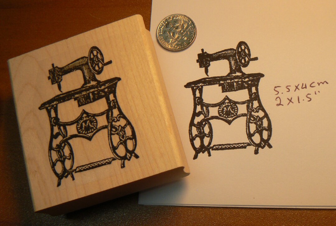 P7 Sewing Machine Rubber Stamp WM Etsy