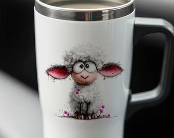 1 Sheet of 12 cute sheep stickers- Winter animals