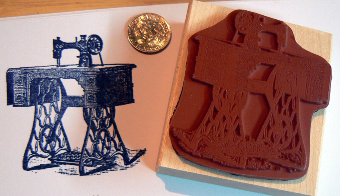 Sewing Machine Rubber Stamp WM P25 Etsy