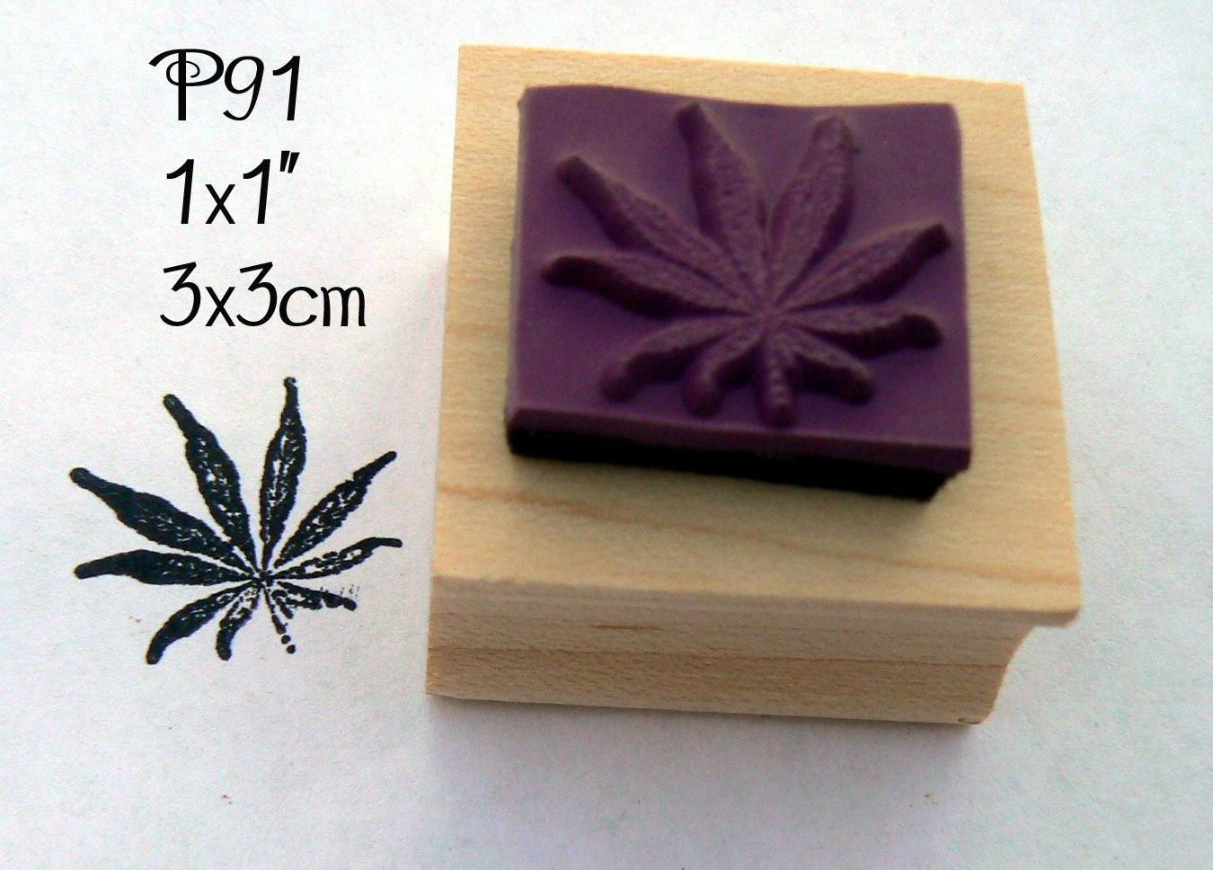 P24 Miniature Cherries Rubber Stamp Wm