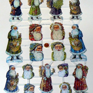 Father Christmas- Santa Claus - Paper Die Cuts- Beautiful  German scrap, die cut relief paper 7304