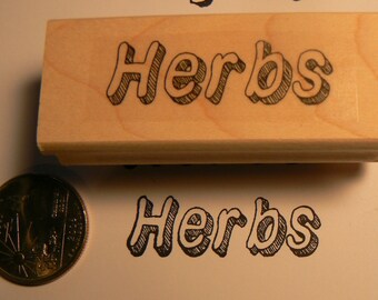 Herbs rubber stamp WM P55