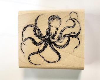 P26  Large Octopus rubber stamp