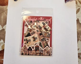 Whimsicle set of cottages and house stickers - each package contains about 15 stickers