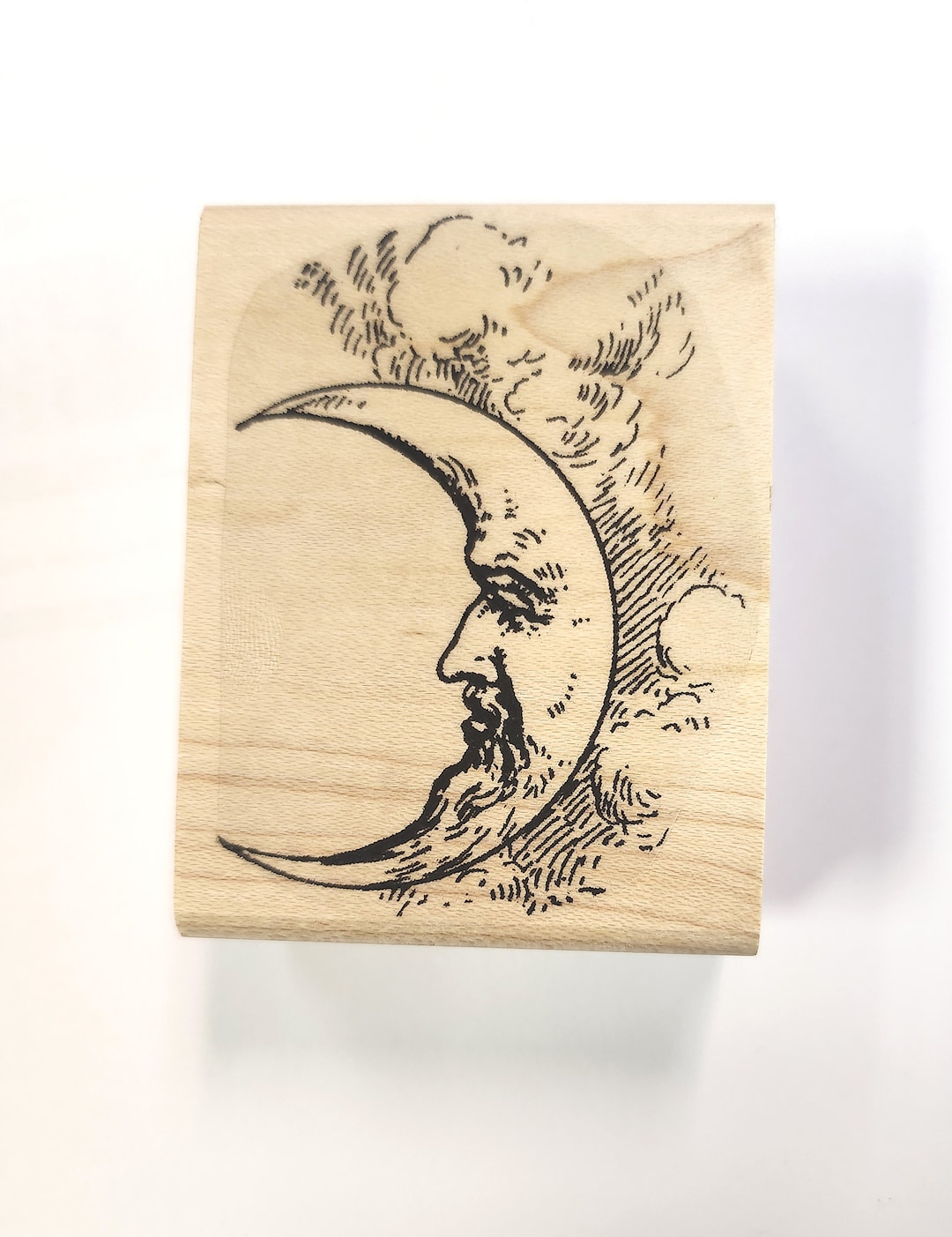 I Love You To The Moon And Back~ Rubber Stamp~Vintage Phrase
