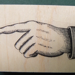 pointing finger  rubber stamps WM P8