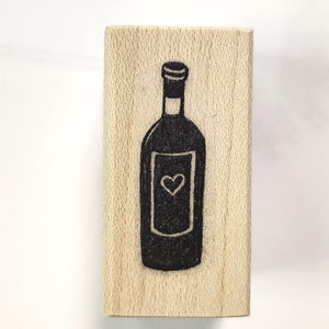 P99 Wine bottle Miniature rubber stamp