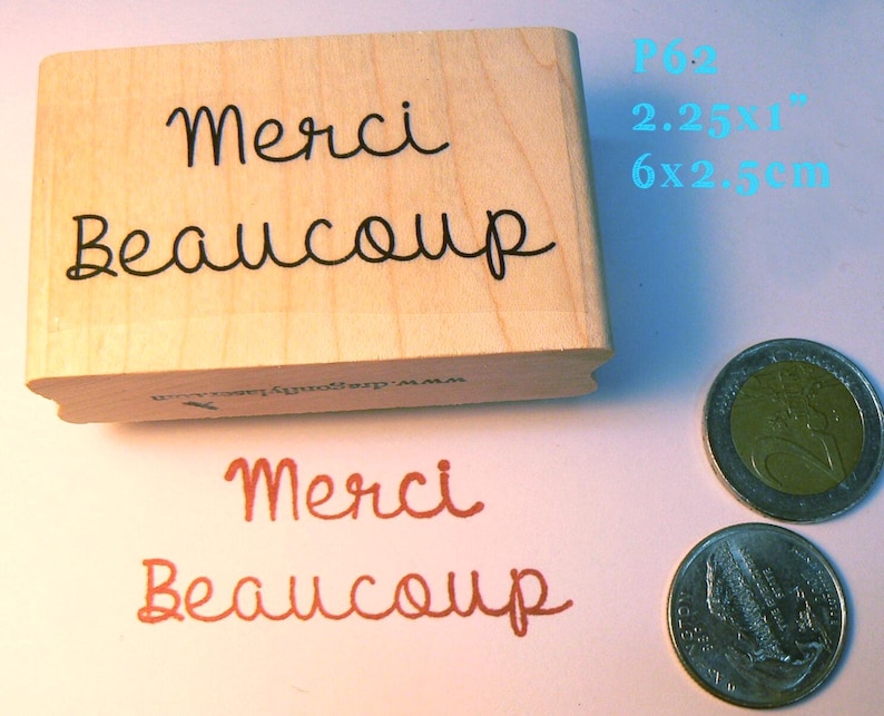 Merci beaucoup. rubber stamp P62 image 1
